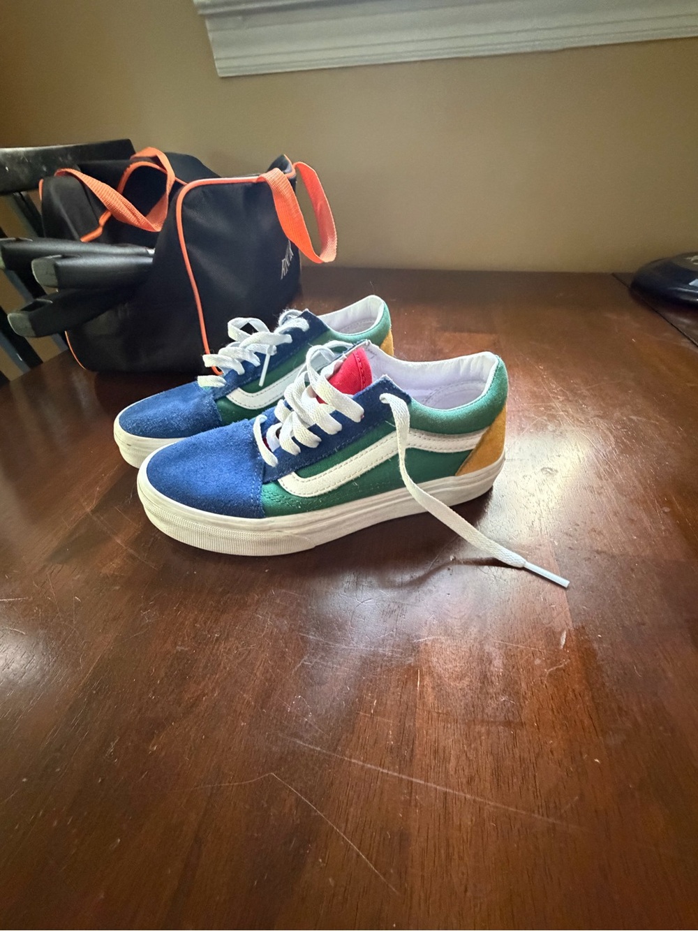 Vans Red and Green Low-Top Sneaker